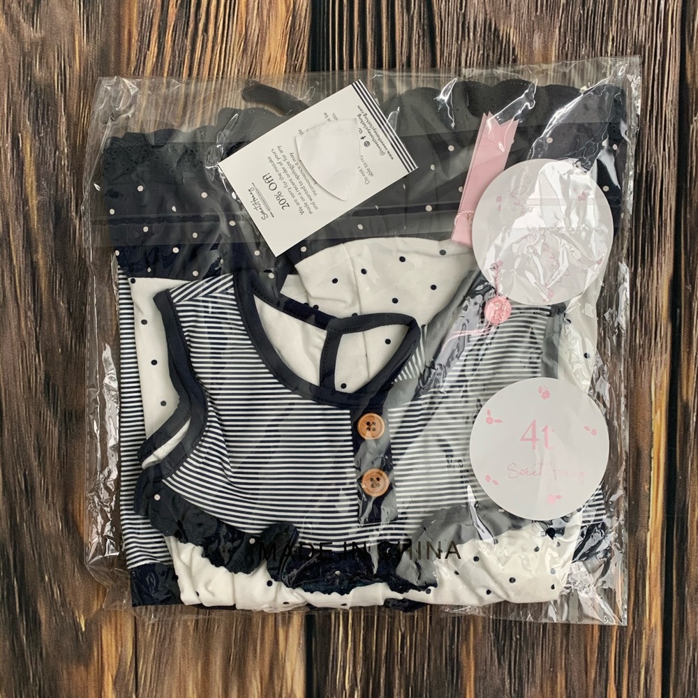 SweetHoney Navy Playset Size 4T NWT